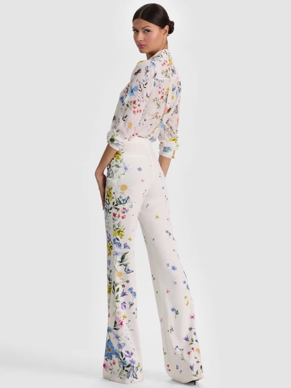 Alice + Olivia Andrew Pant- Twisting Vines off white - Picture 4 of 4